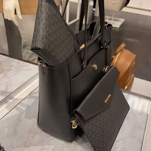 Michael Kors Maisie Large Pebbled Leather 3-in-1 Tote Bag - Black • Price »